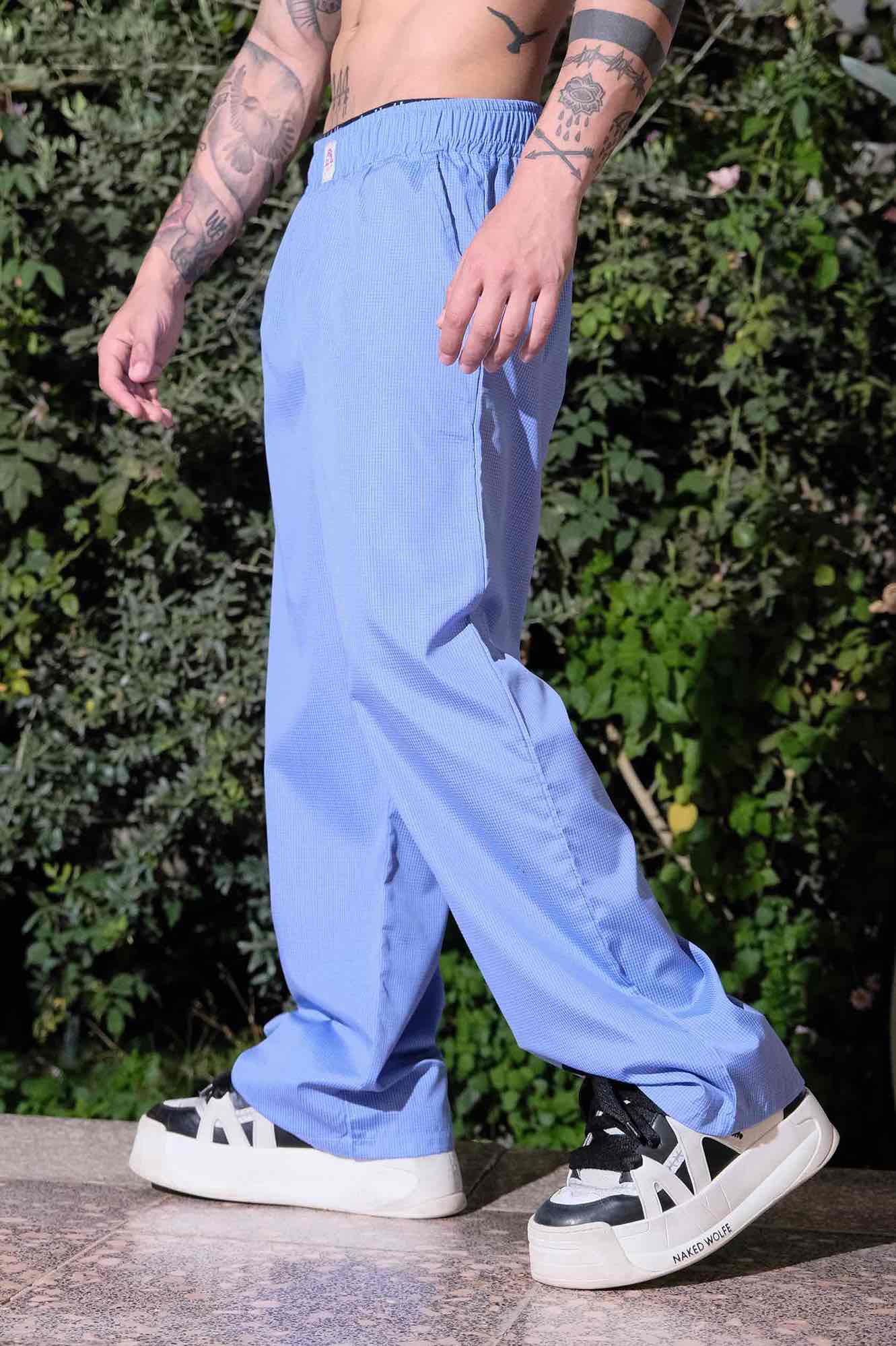 pj pants, but Blue