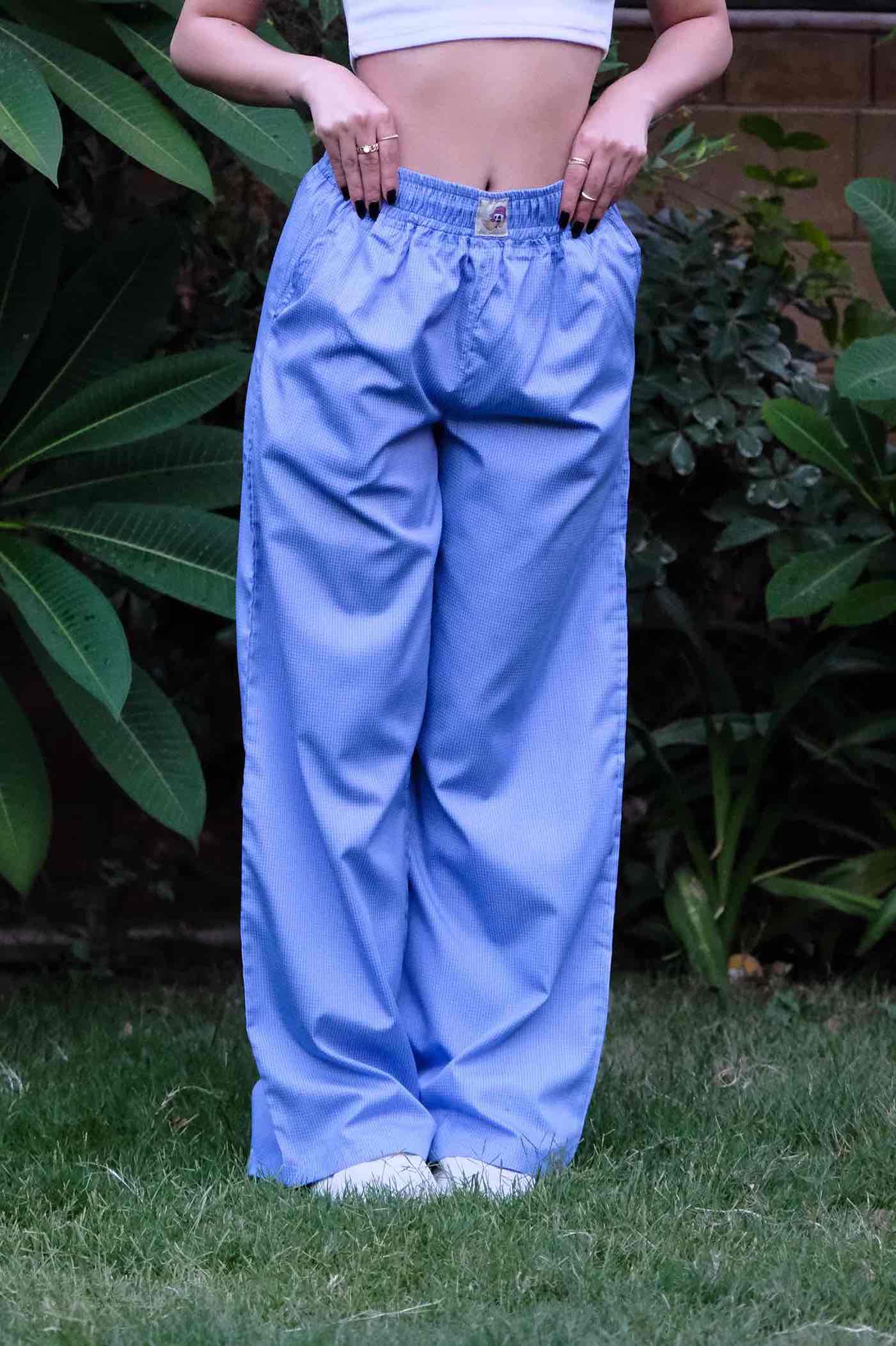 pj pants, but Blue