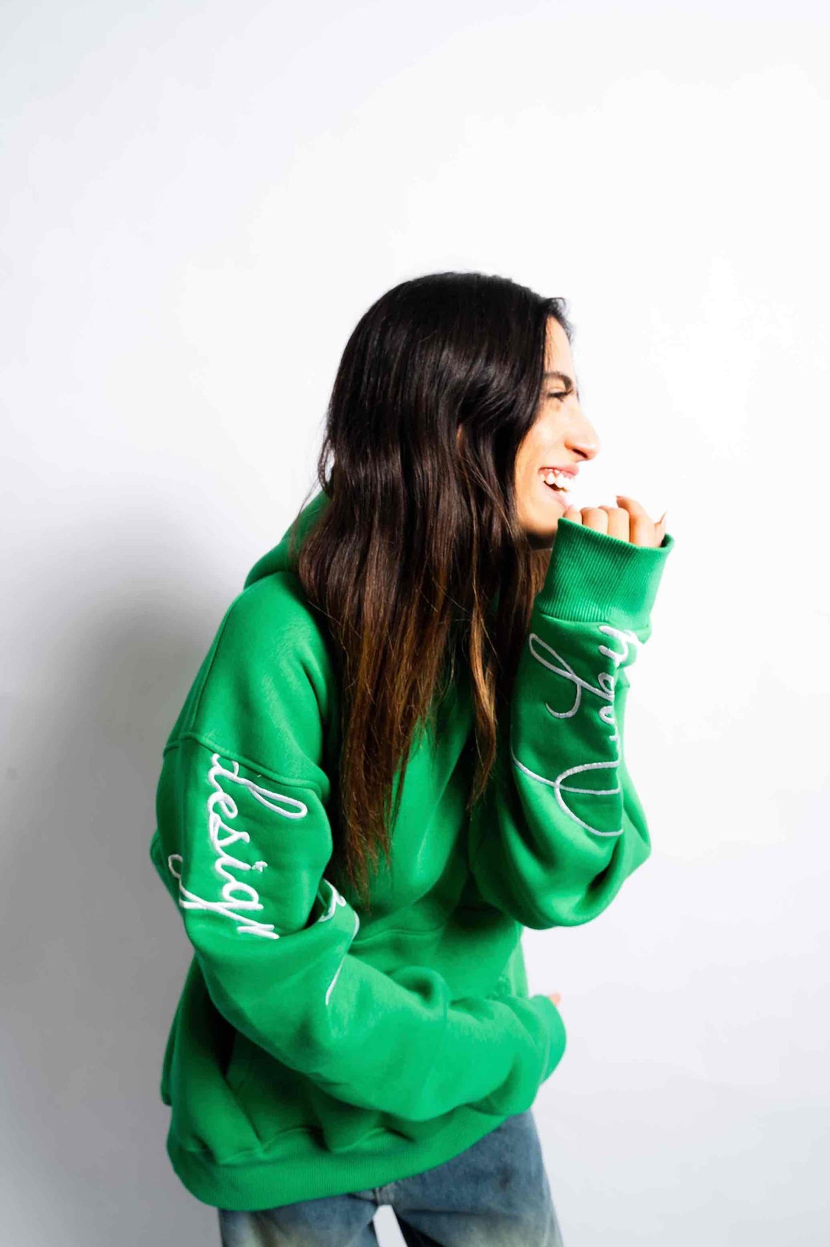 kinda basic, but pretty hoodie in Emerald Green by designedbyDucky