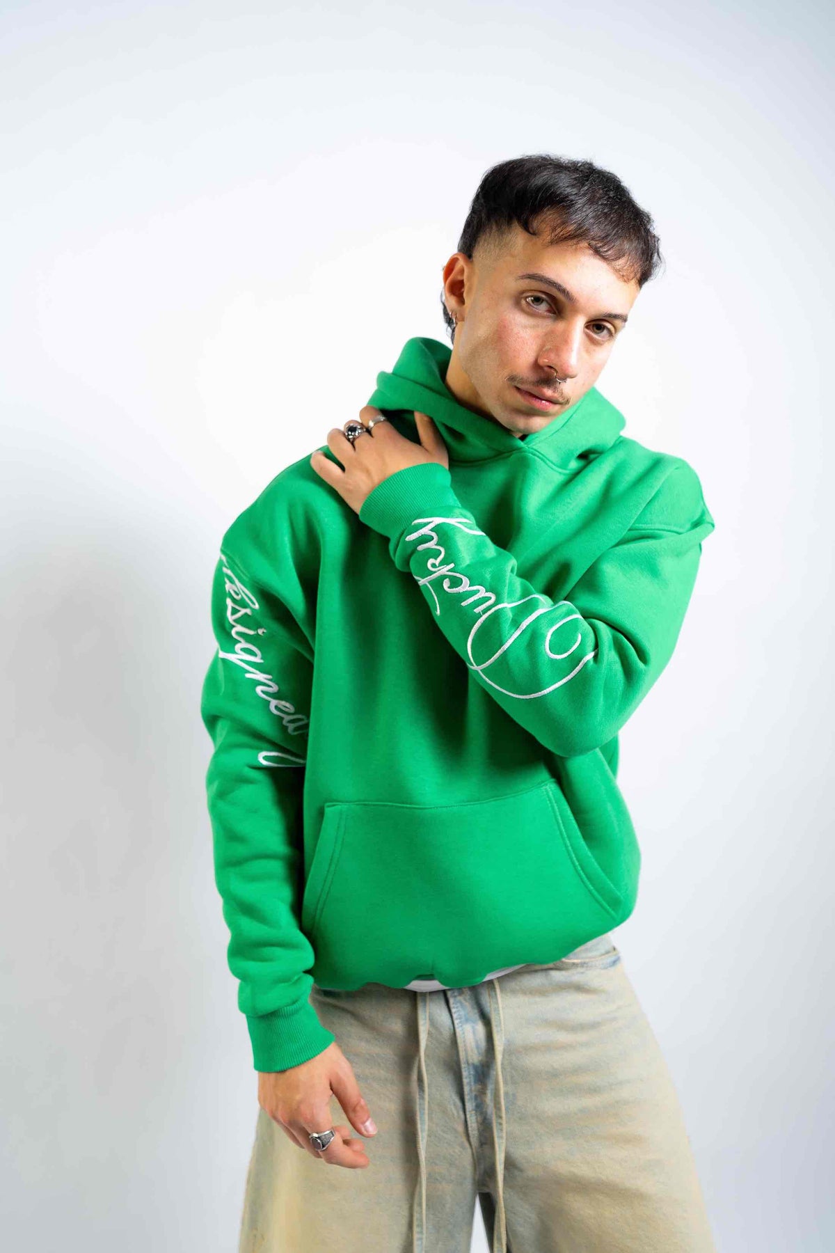 kinda basic, but pretty hoodie in Emerald Green by designedbyDucky