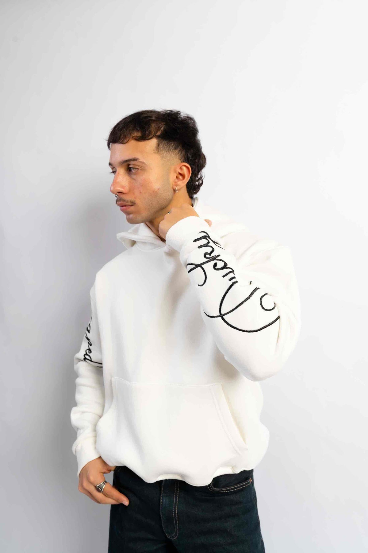 kinda basic, but pretty hoodie in White by designedbyDucky