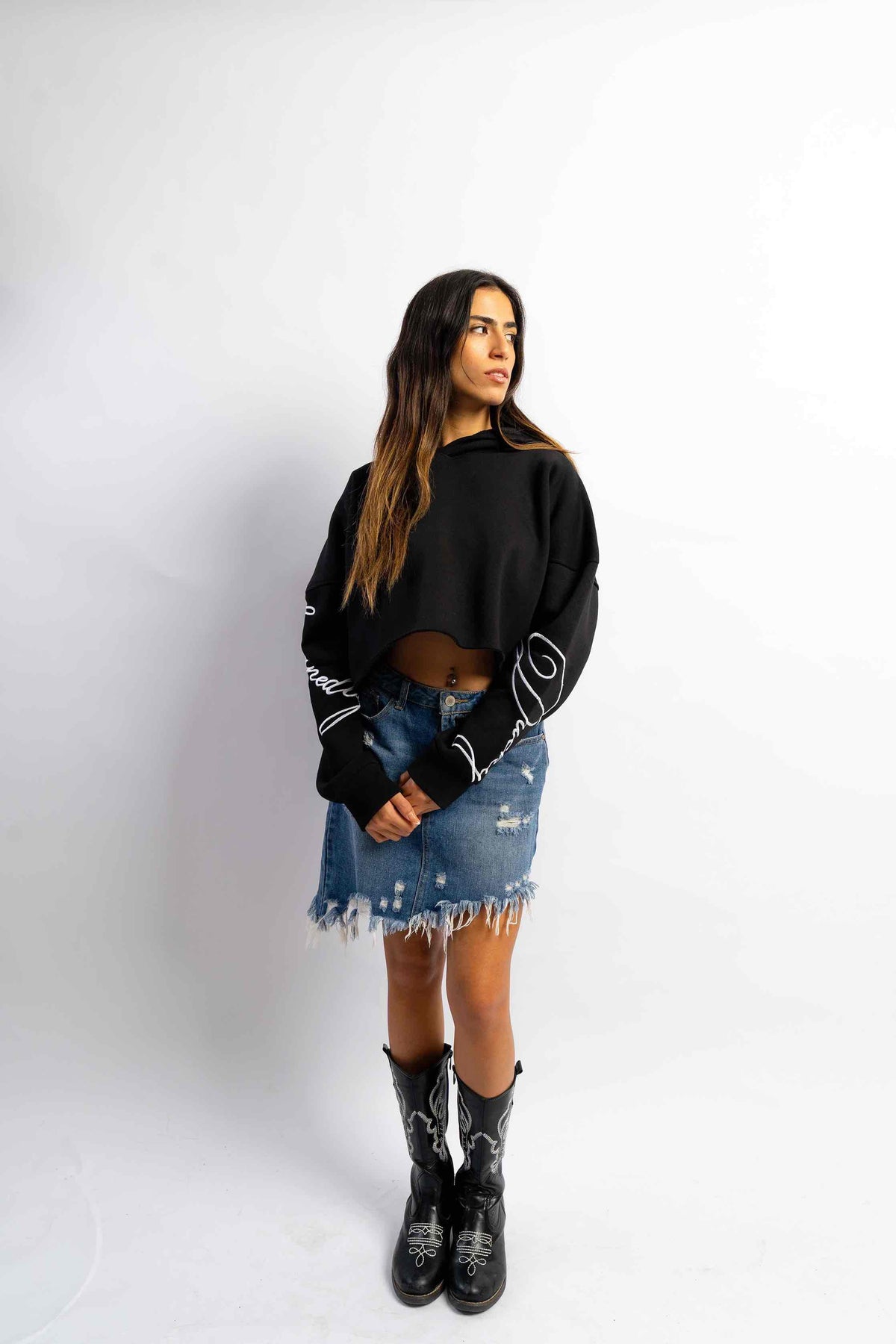 kinda basic, but cropped hoodie by designedbyDucky