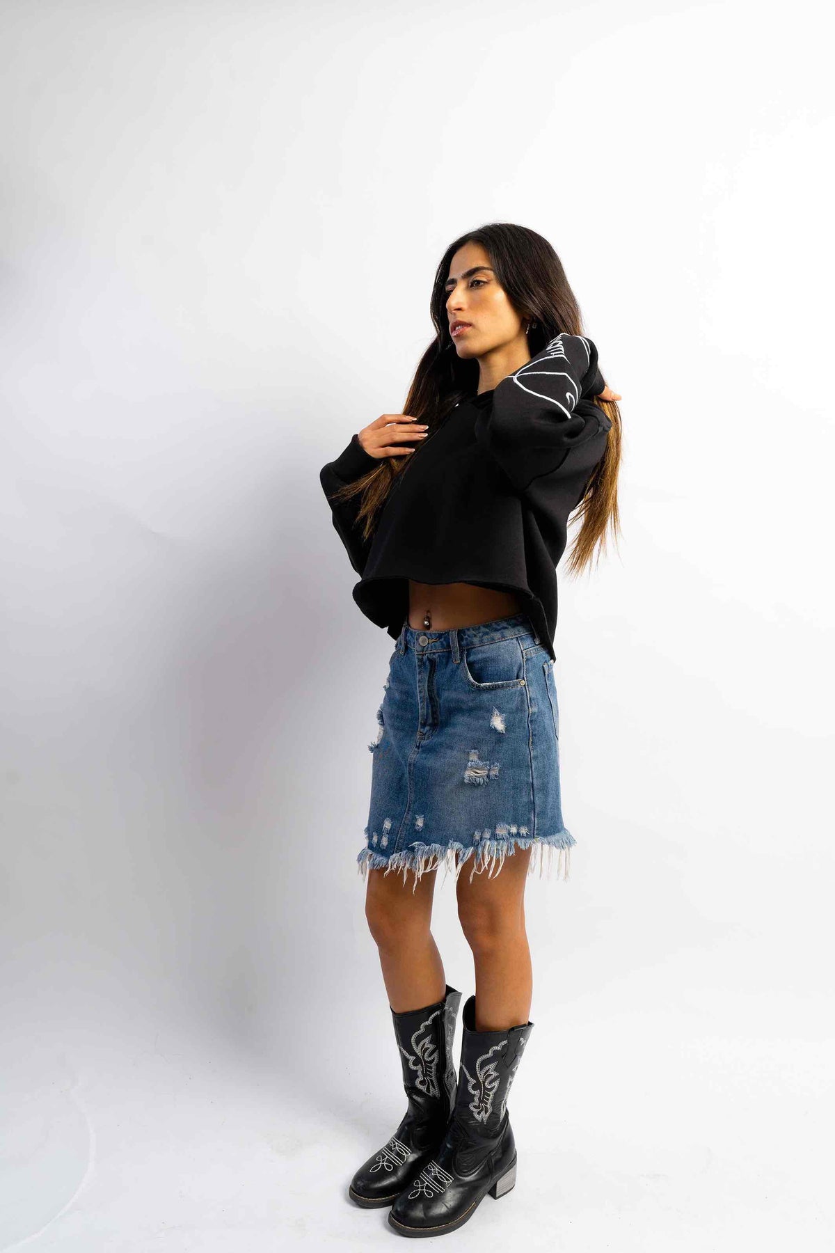 kinda basic, but cropped hoodie by designedbyDucky