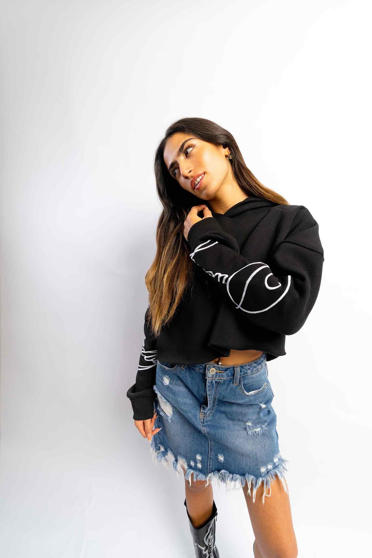 kinda basic, but cropped hoodie by designedbyDucky
