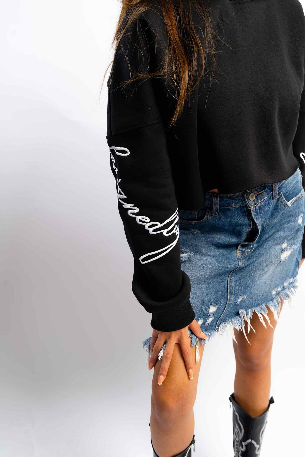 kinda basic, but cropped hoodie by designedbyDucky