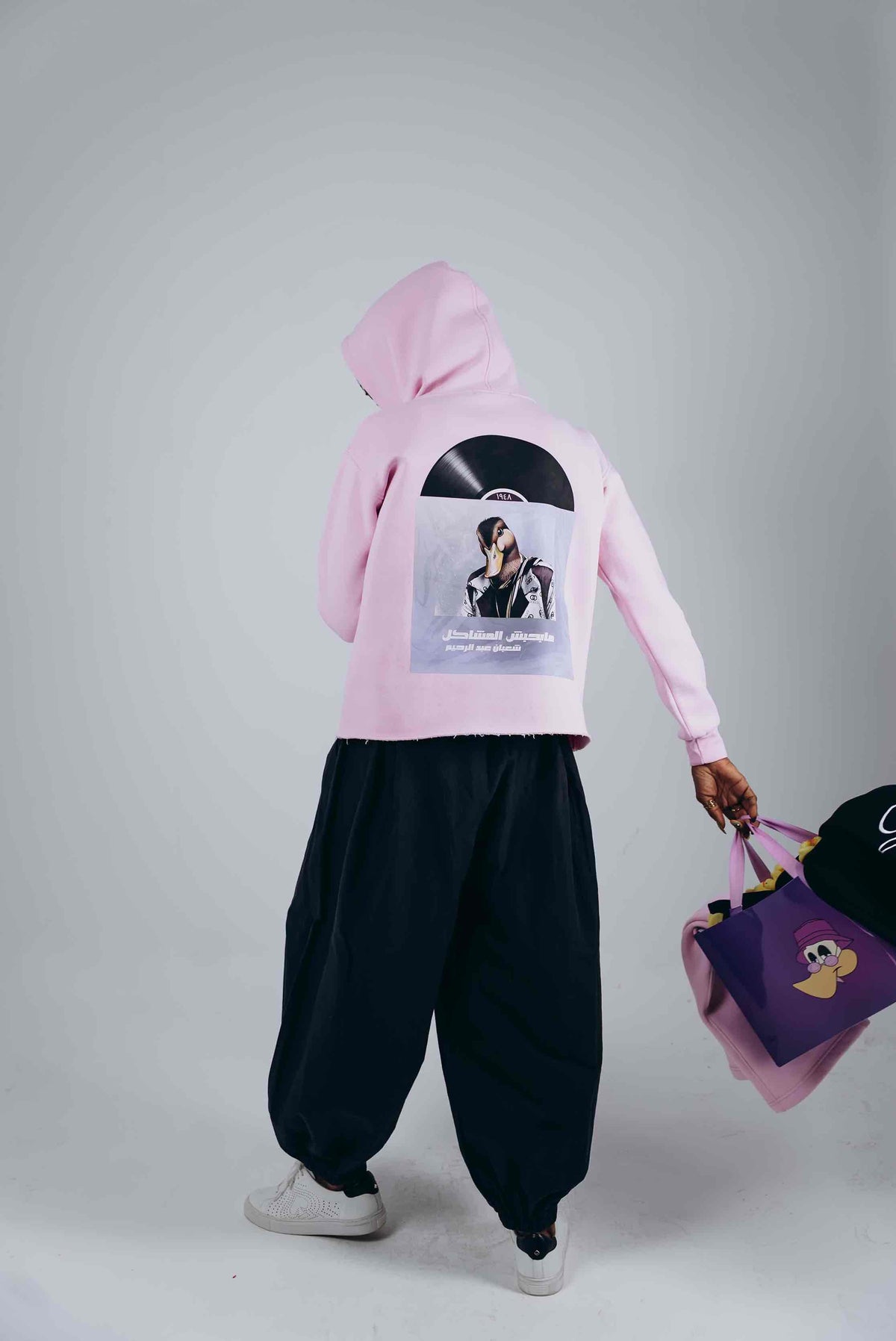 Vocal Vinyl hoodie in Rose by designedbyDucky